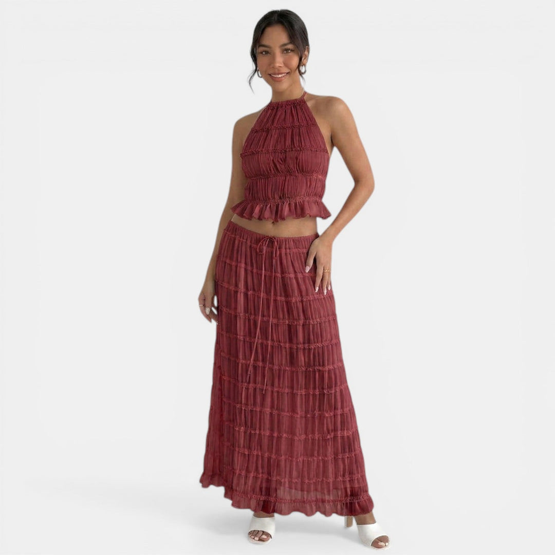 Conjunto Halter Mujer Verano Elegante