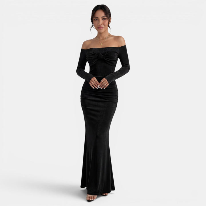 Vestido Maxi Off Shoulder Mujer Ajustado