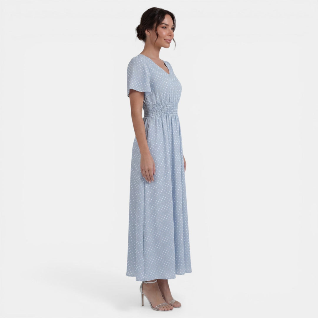 Vestido Midi Mujer Manga Corta