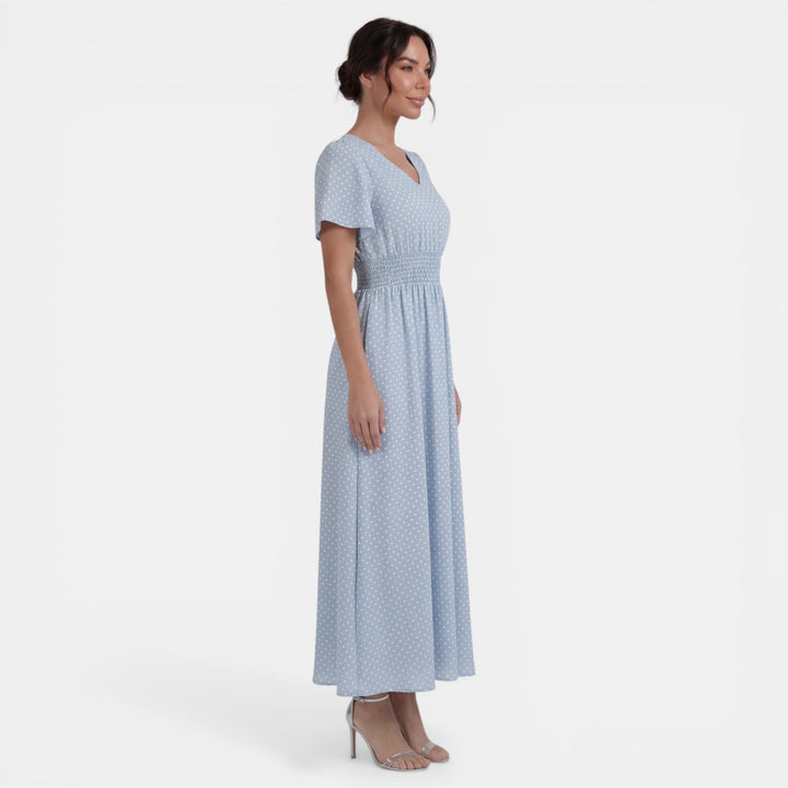 Vestido Midi Mujer Manga Corta