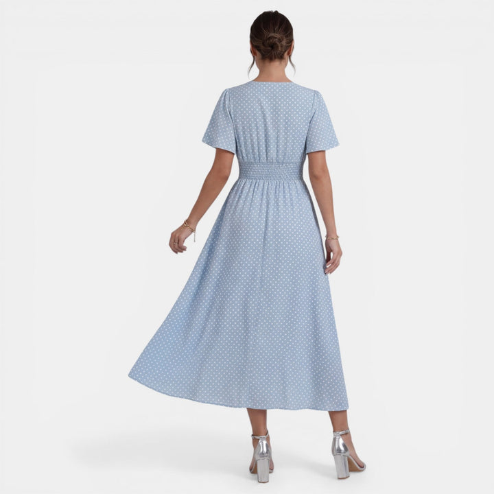 Vestido Midi Mujer Manga Corta