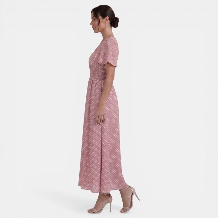 Vestido Midi Mujer Manga Corta