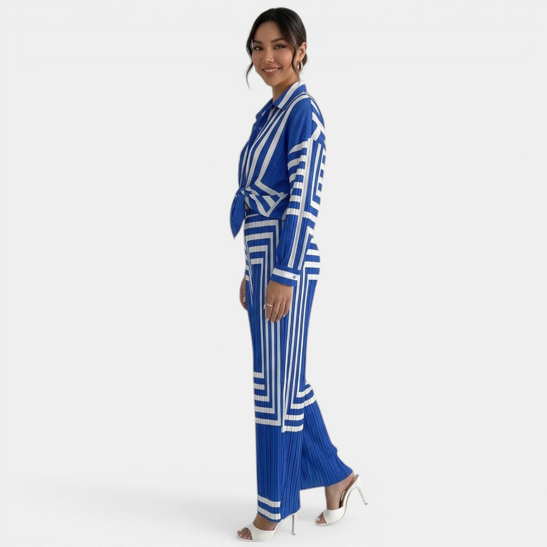 Conjunto Camisa y Pantalón Azul Verano