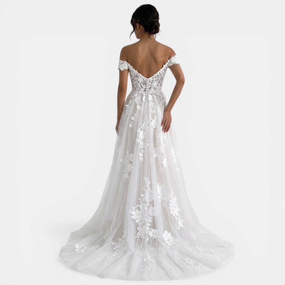 Vestido Novia Encaje Princesa Maxi