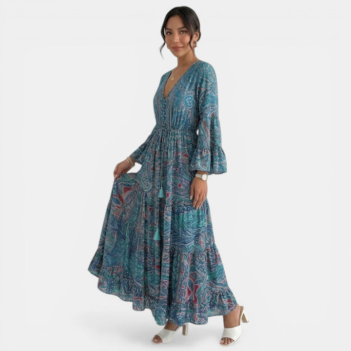 Vestido Largo Boho Floral Mujer