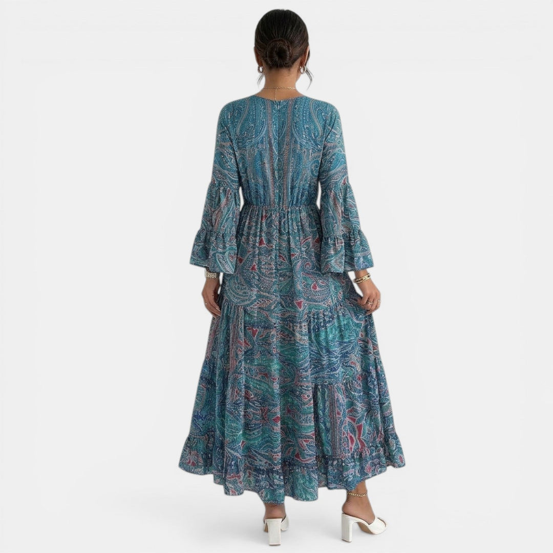 Vestido Largo Boho Floral Mujer
