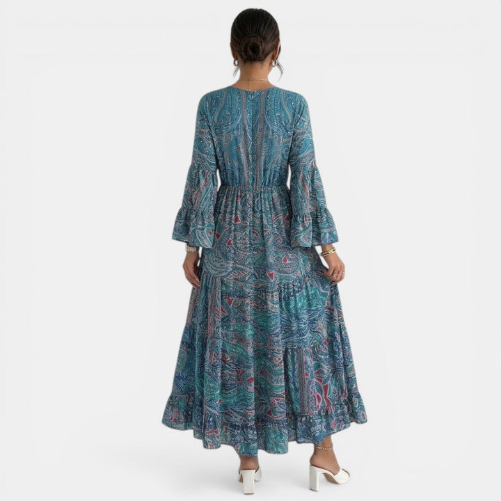 Vestido Largo Boho Floral Mujer