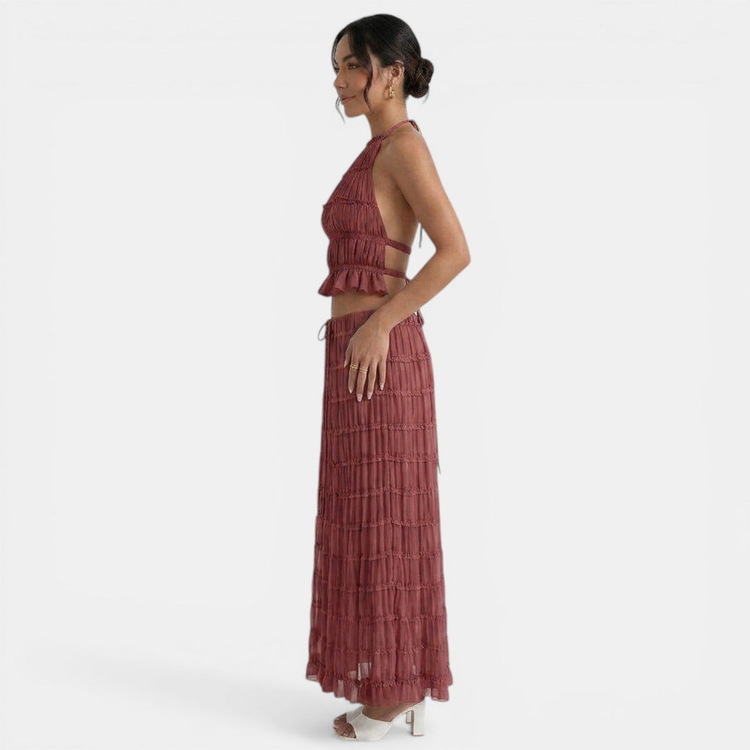 Conjunto Halter Mujer Verano Elegante