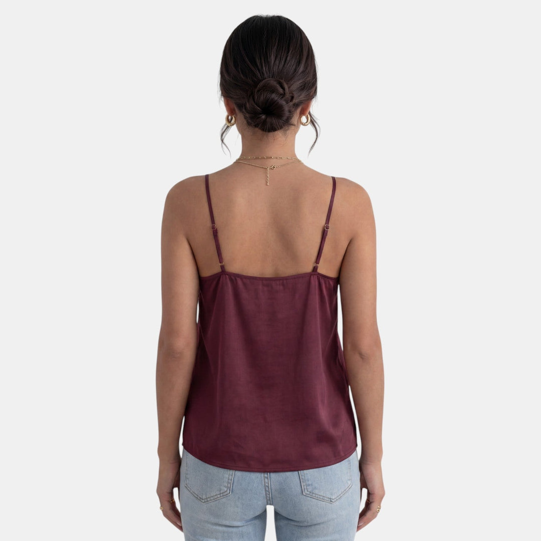 Camiseta Tirantes Mujer Encaje Cuello V