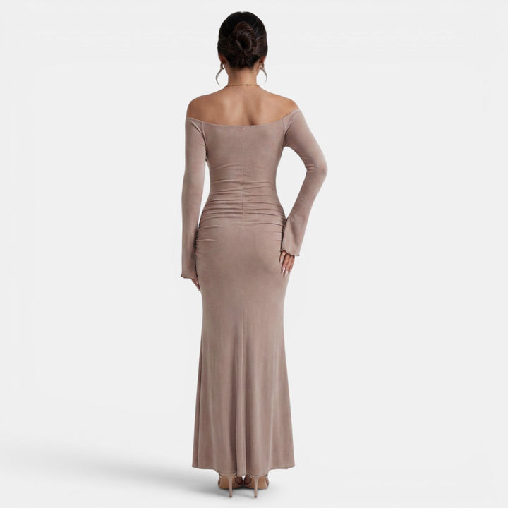 Vestido Maxi Off Shoulder Mujer Ajustado
