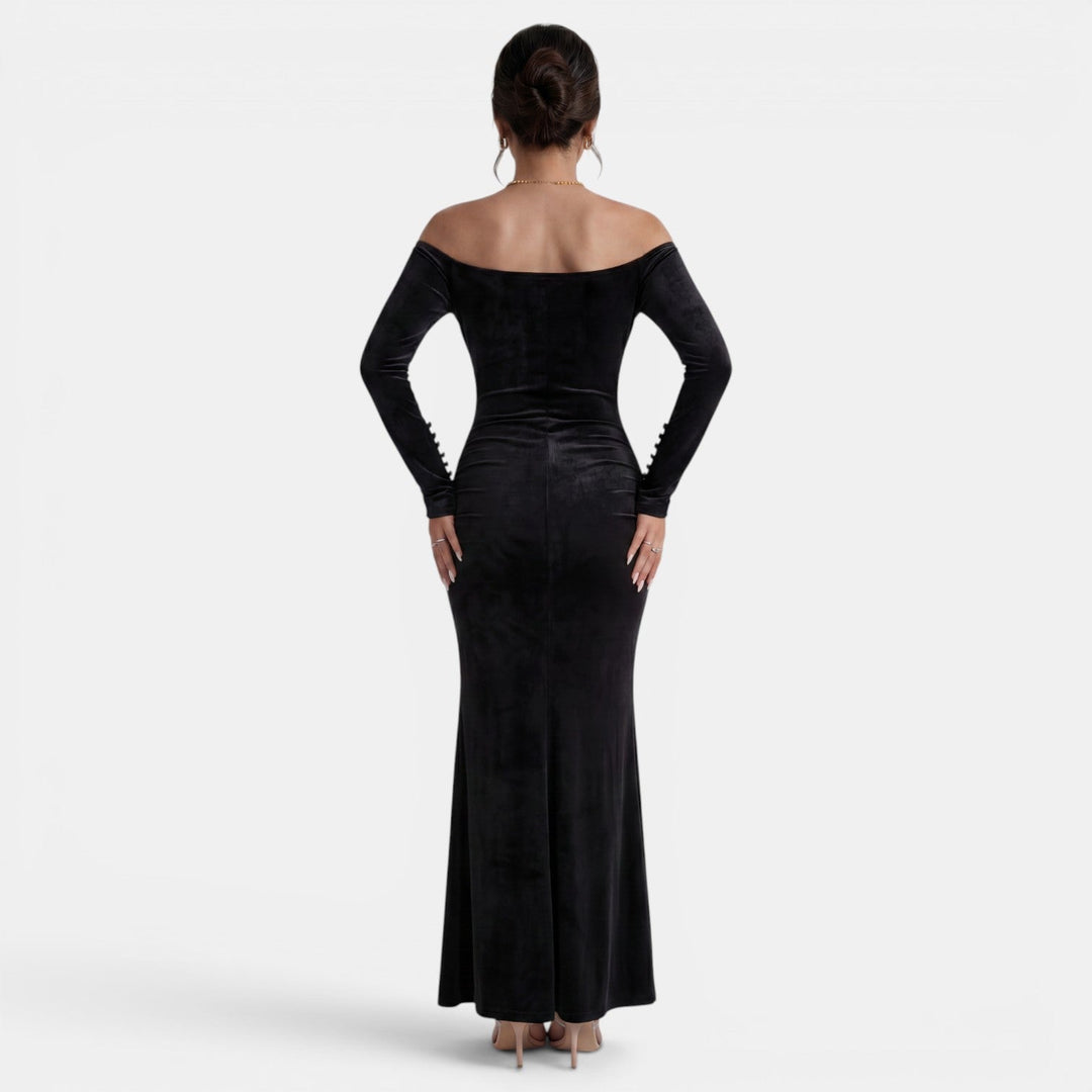 Vestido Maxi Off Shoulder Mujer Ajustado