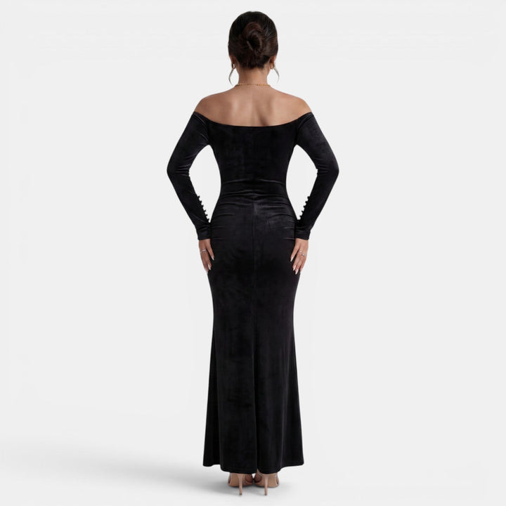 Vestido Maxi Off Shoulder Mujer Ajustado