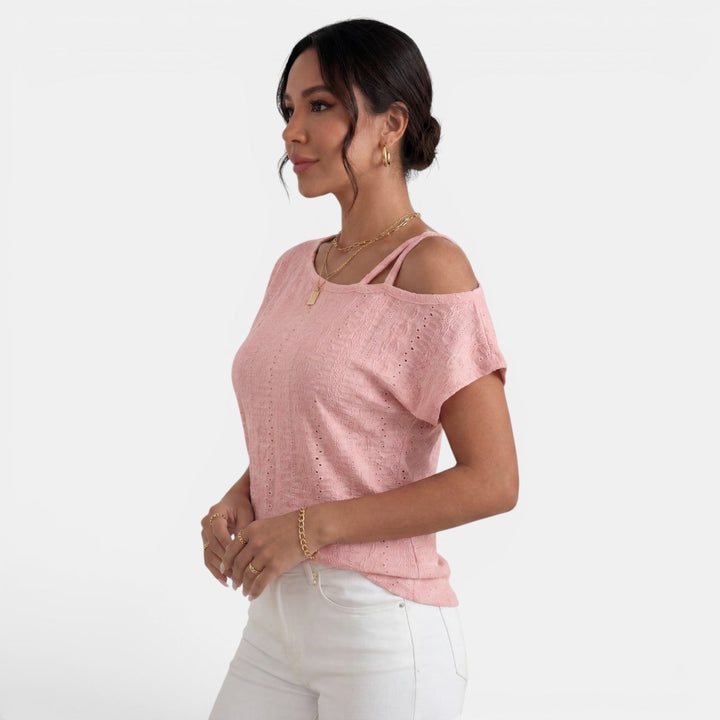 Top Mujer Un Hombro con Calados