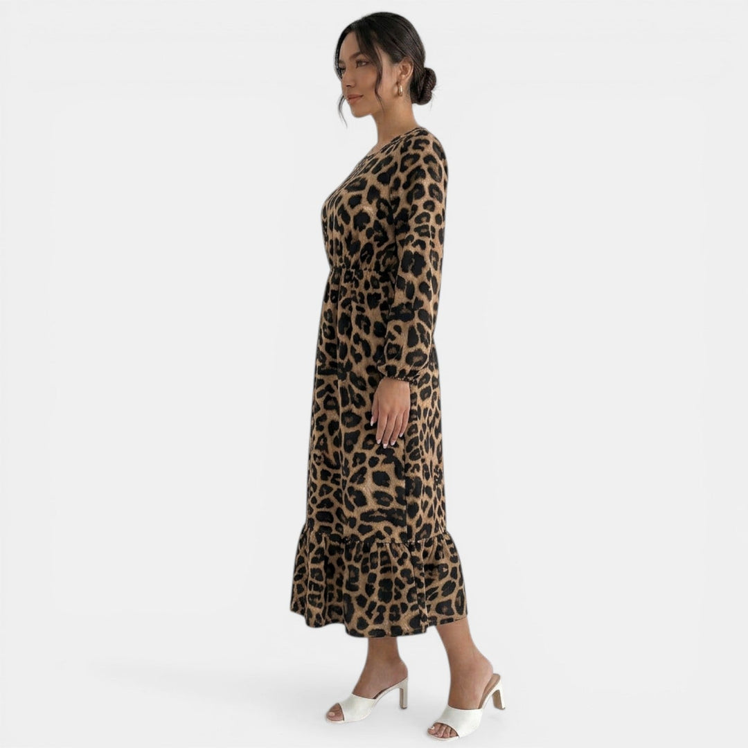 Vestido Midi Leopardo Elegante