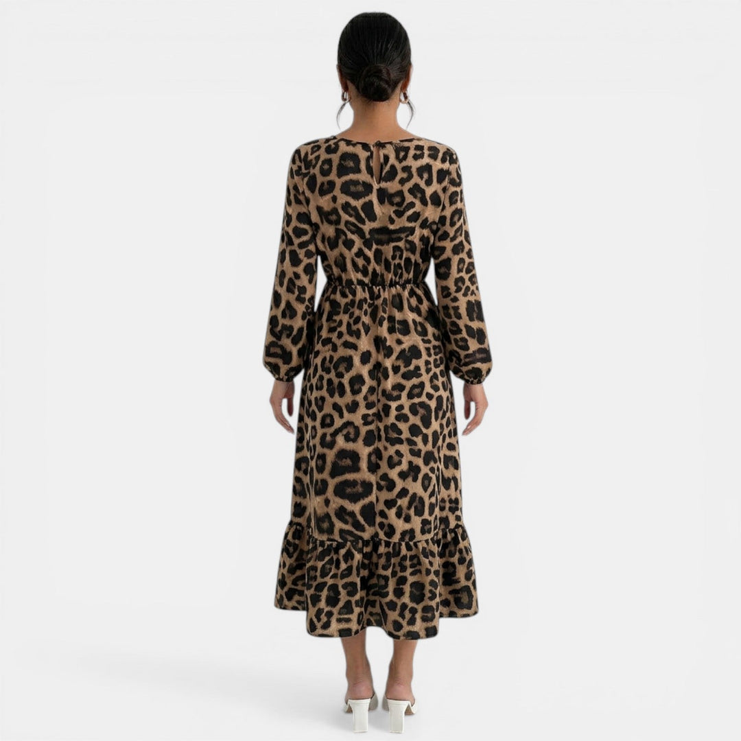 Vestido Midi Leopardo Elegante