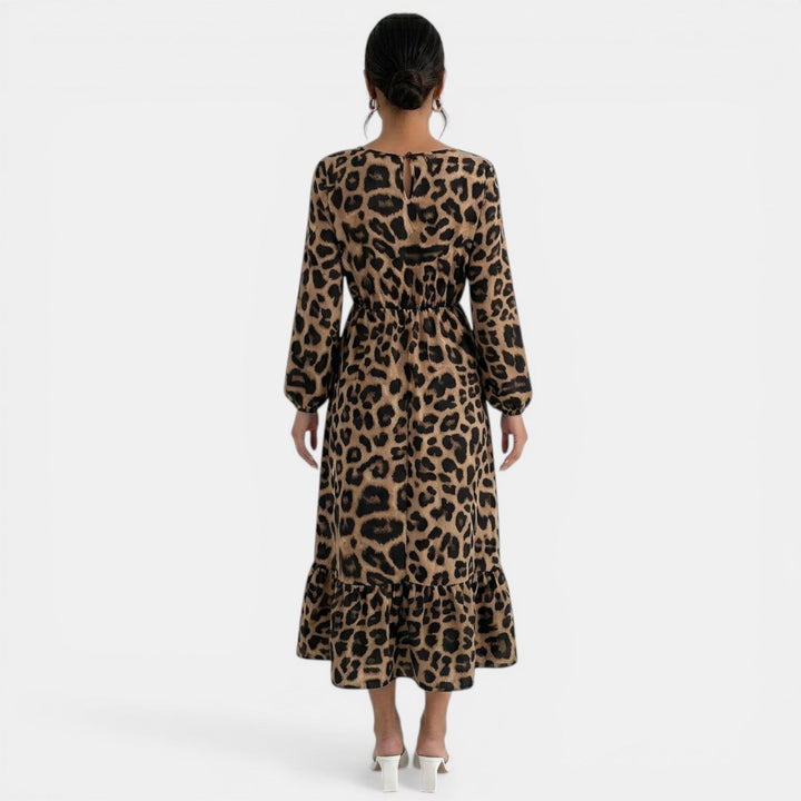 Vestido Midi Leopardo Elegante