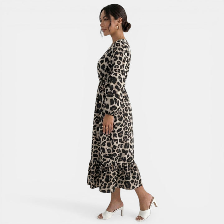 Vestido Midi Leopardo Elegante