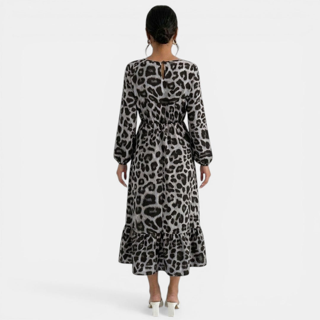 Vestido Midi Leopardo Elegante