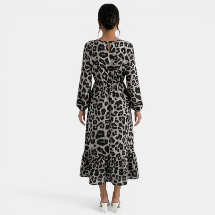 Vestido Midi Leopardo Elegante