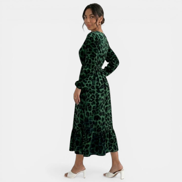 Vestido Midi Leopardo Elegante