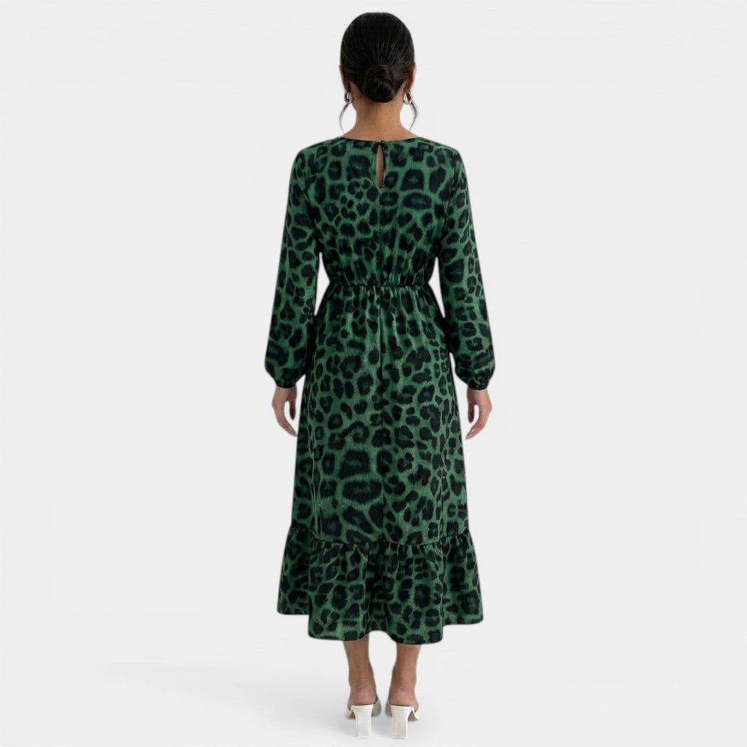Vestido Midi Leopardo Elegante