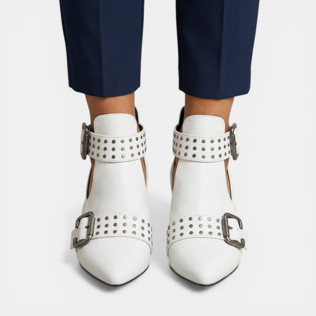 Sandalias Mujer Tacón Alto Cuero