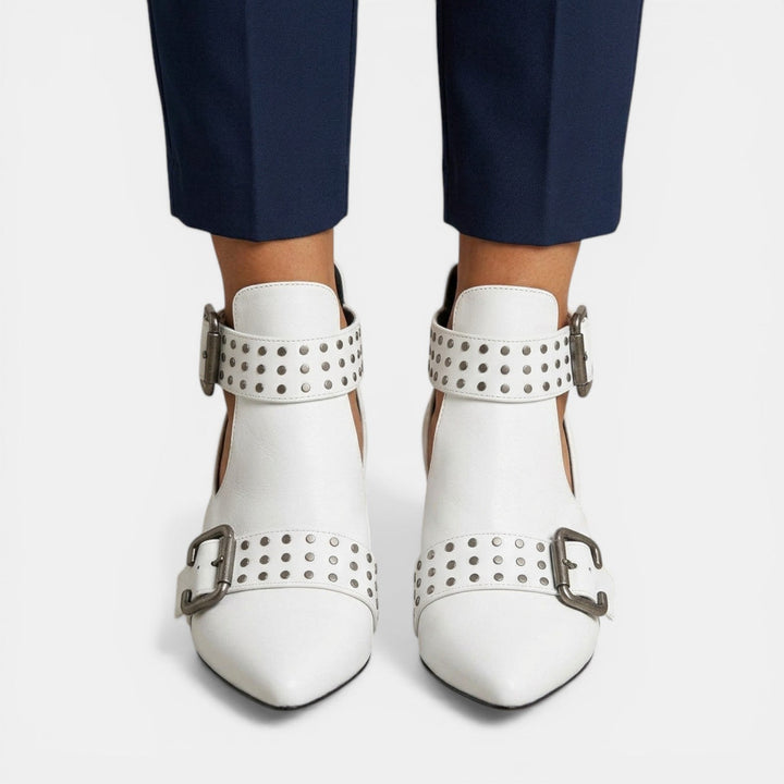 Sandalias Mujer Tacón Alto Cuero