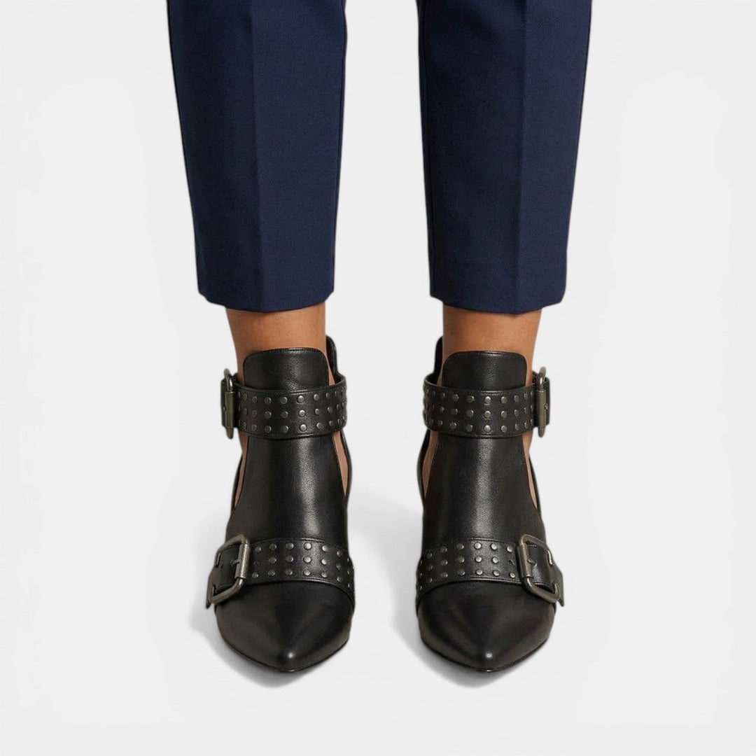 Sandalias Mujer Tacón Alto Cuero
