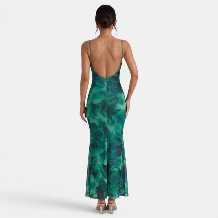 Vestido Maxi Verano Mujer Espalda Abierta