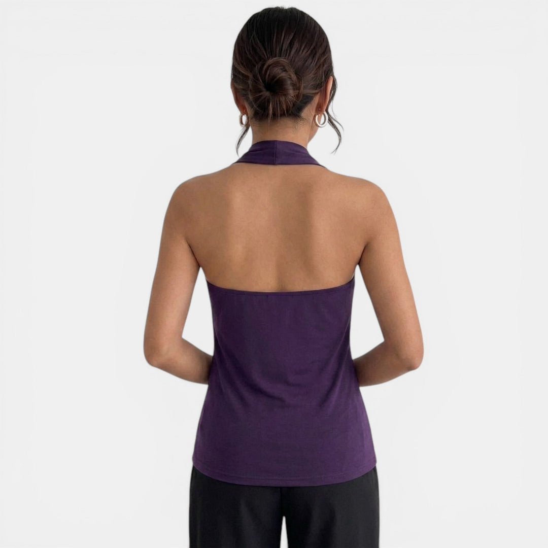 Top Halter Mujer Escote V