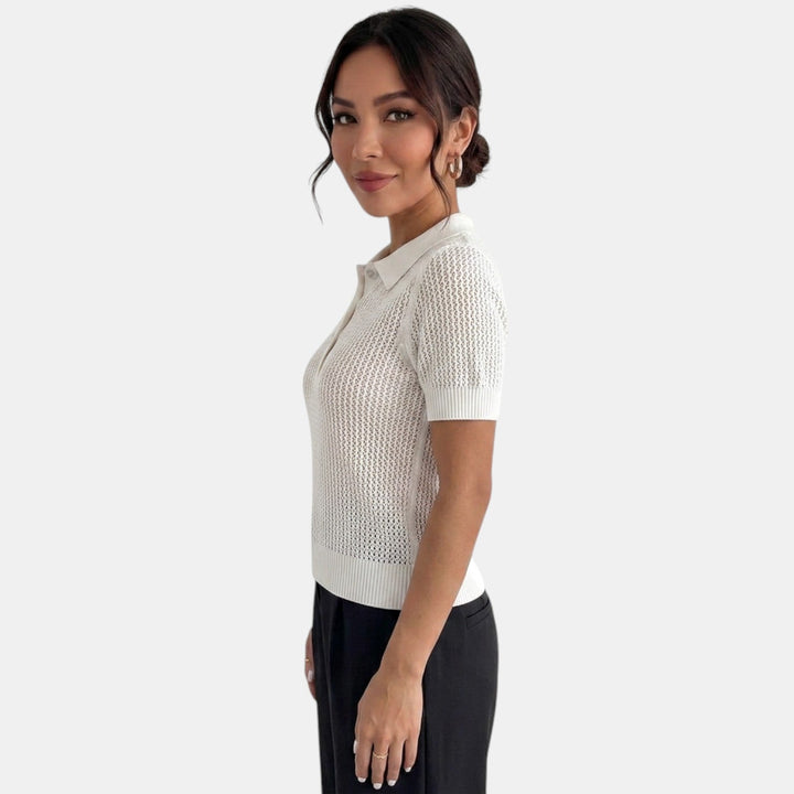 Polo Mujer Punto Transparente