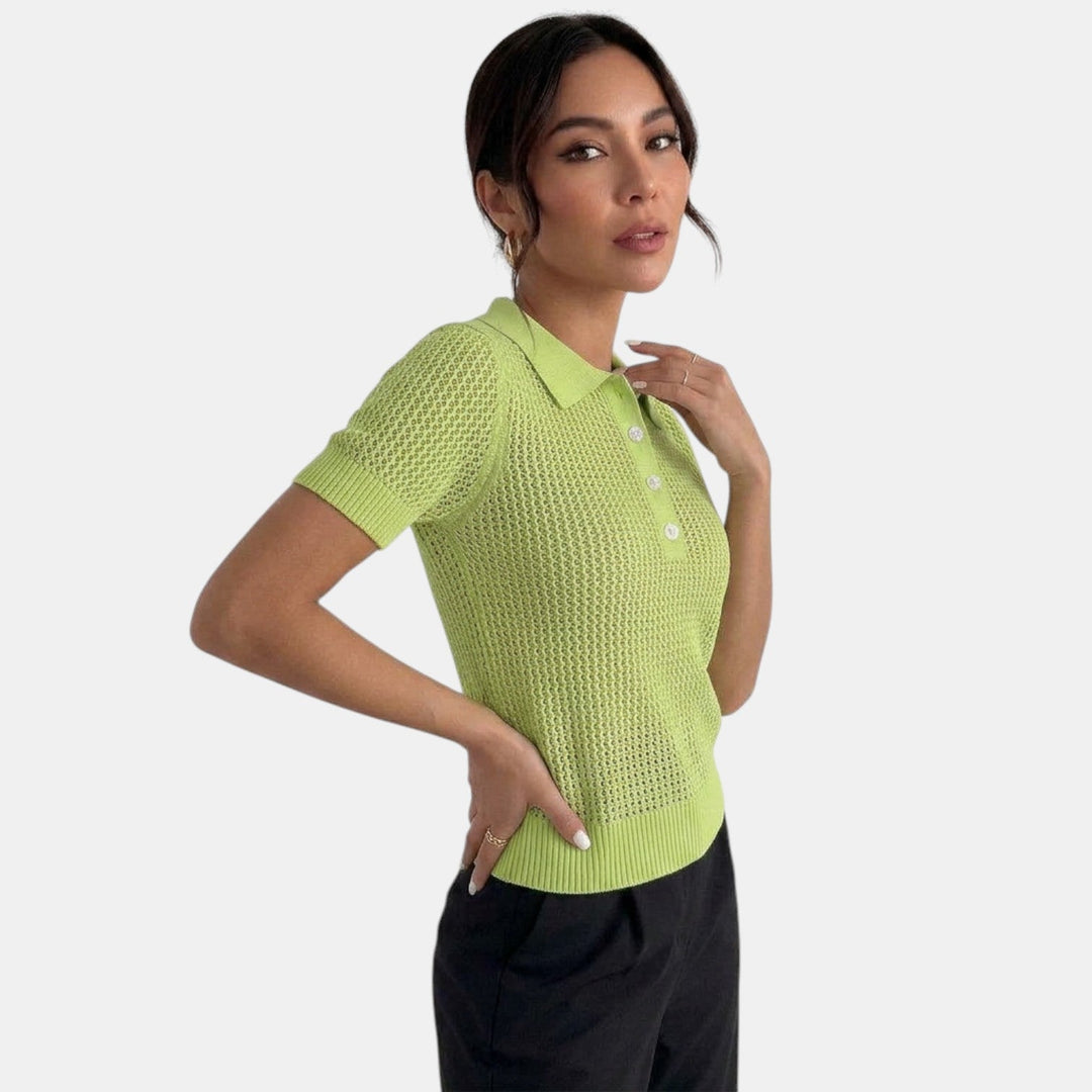 Polo Mujer Punto Transparente