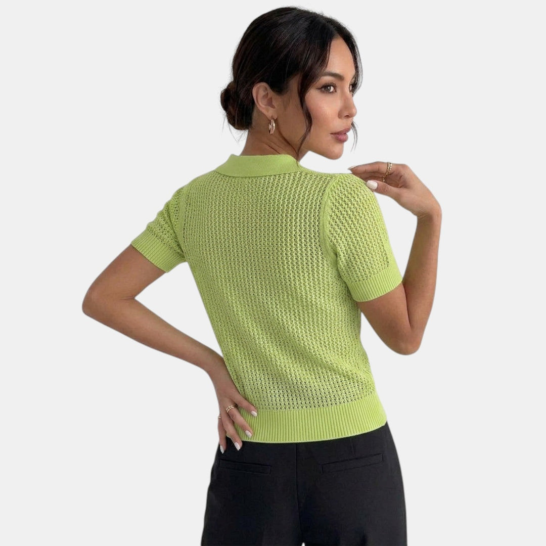 Polo Mujer Punto Transparente