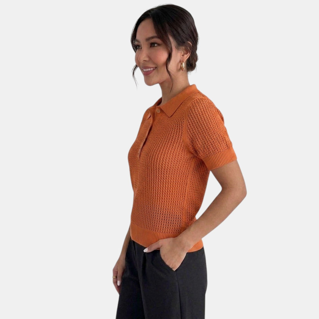 Polo Mujer Punto Transparente