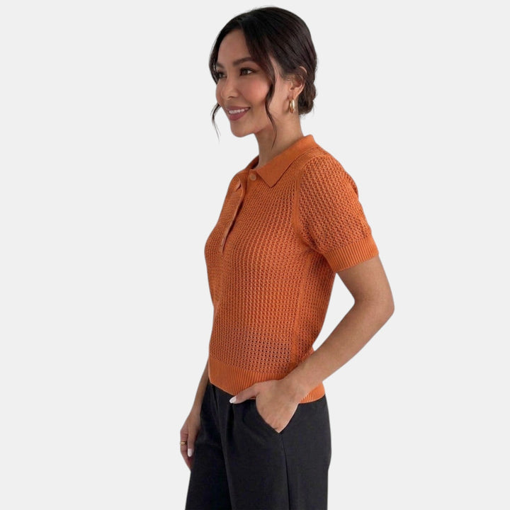 Polo Mujer Punto Transparente