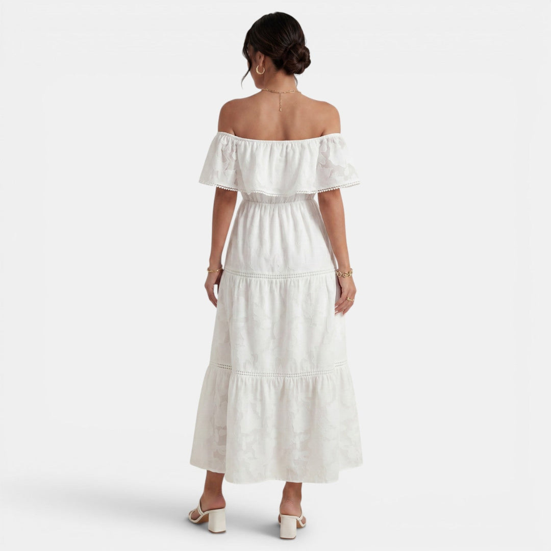 Vestido Boho Mujer Hombros Descubiertos