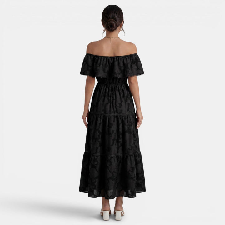 Vestido Boho Mujer Hombros Descubiertos