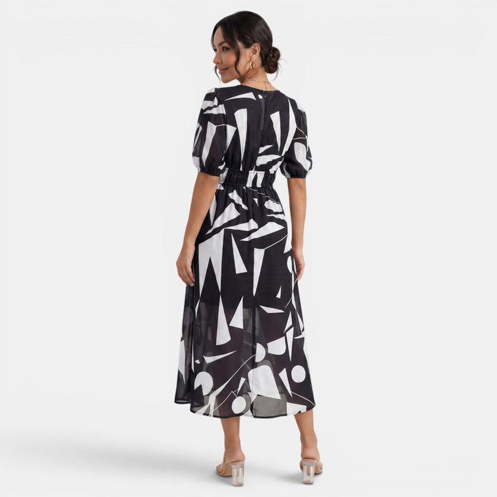 Vestido Midi Floral Mujer Cuello V