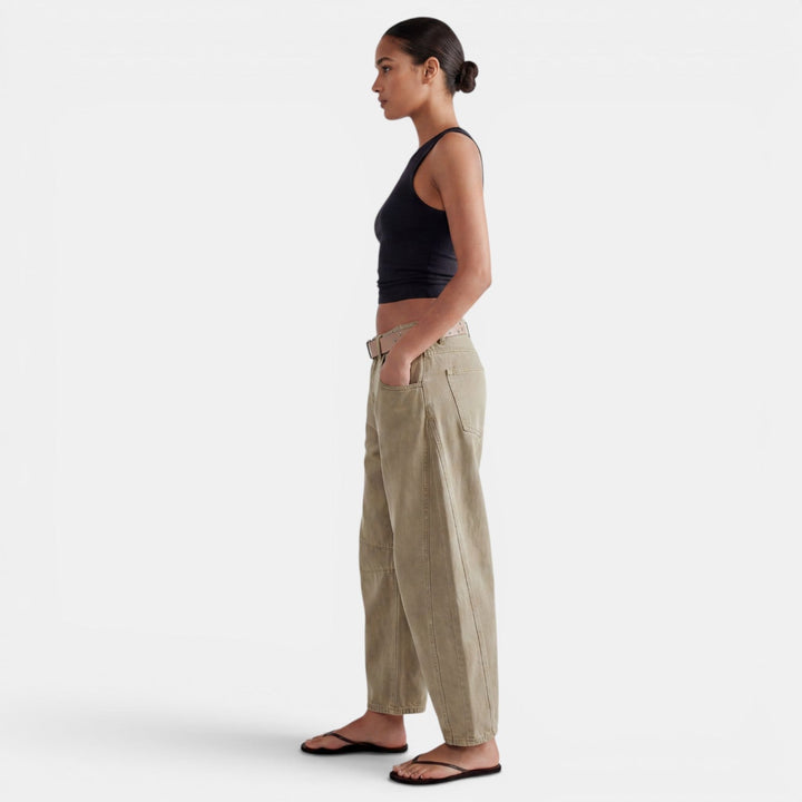 Jeans Mujer Elasticos Tiro Medio Pierna Ancha