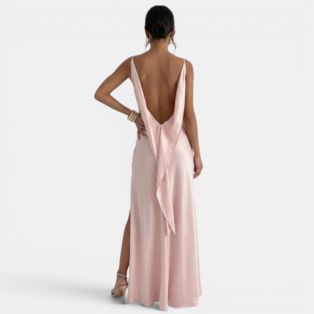 Vestido Elegante Invitada Boda Rosa