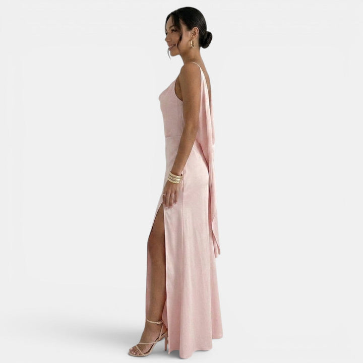 Vestido Elegante Invitada Boda Rosa