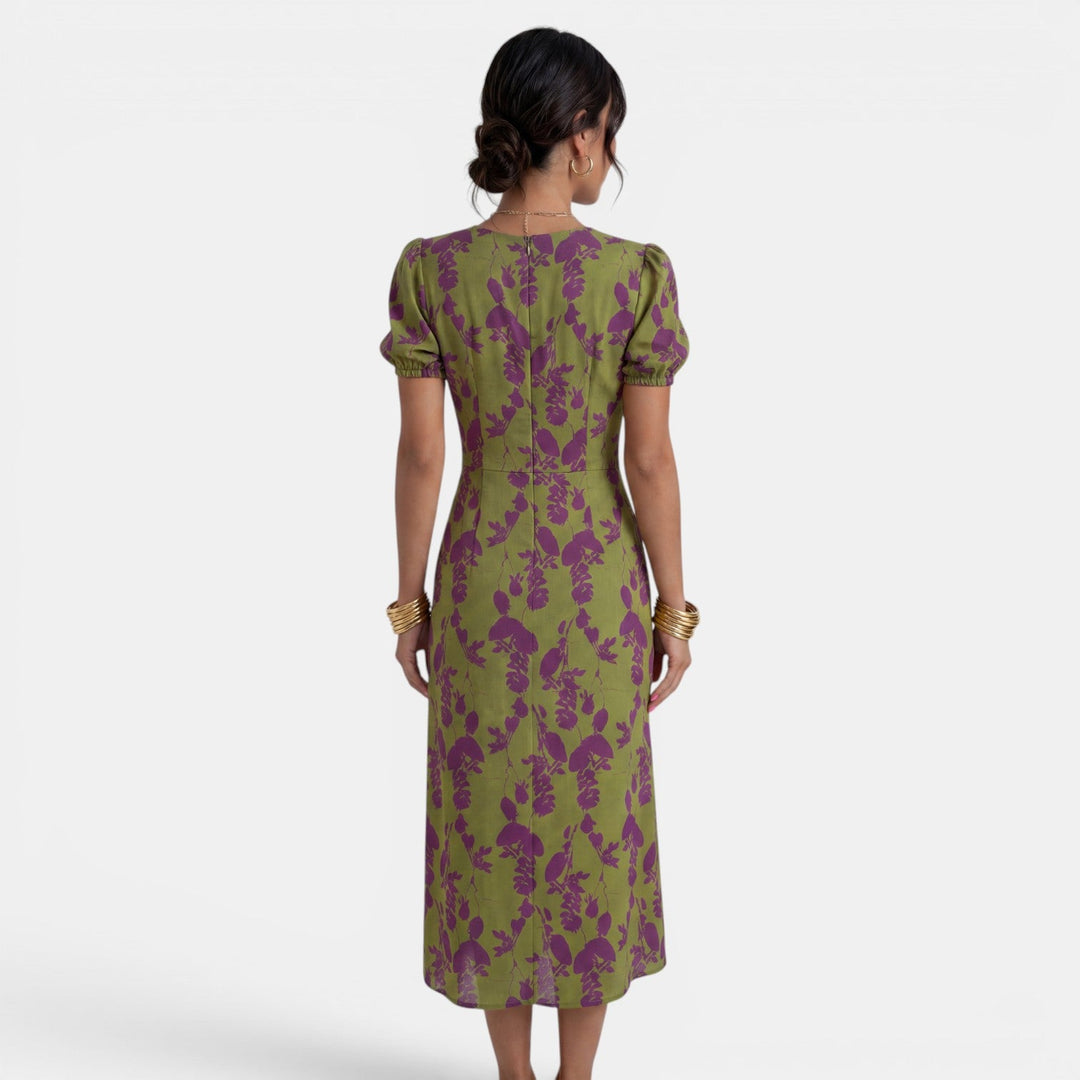 Vestido Largo Verano Mujer Floral Cuello V