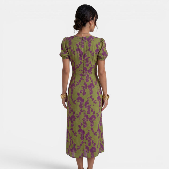 Vestido Largo Verano Mujer Floral Cuello V