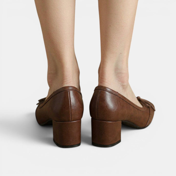 Sandalias Mujer Piel Tacón Medio