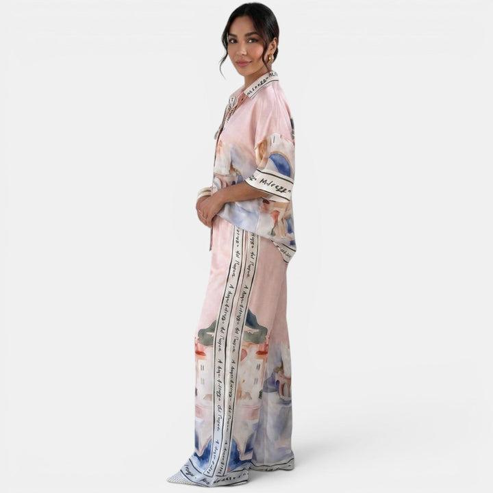 Conjunto Mujer Rosa Verano Elegante