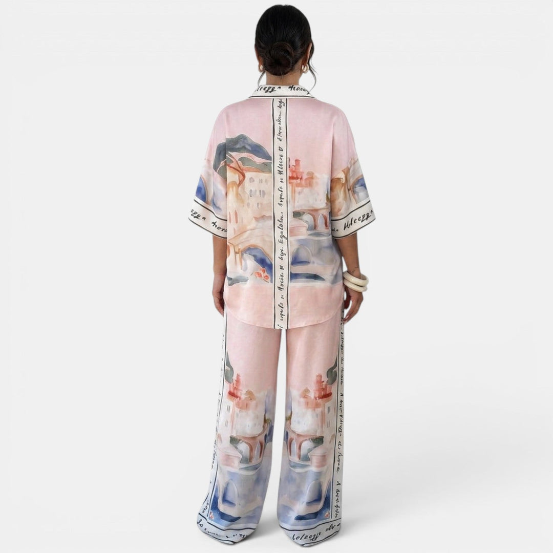 Conjunto Mujer Rosa Verano Elegante