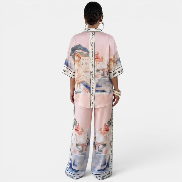 Conjunto Mujer Rosa Verano Elegante