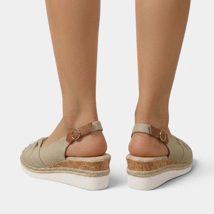 Sandalias Cuña Esparto Ortopédicas Mujer