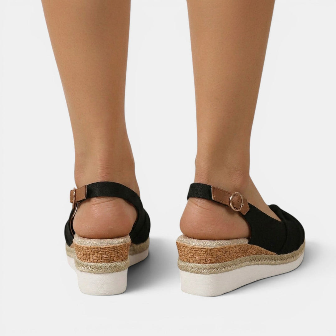 Sandalias Cuña Esparto Ortopédicas Mujer