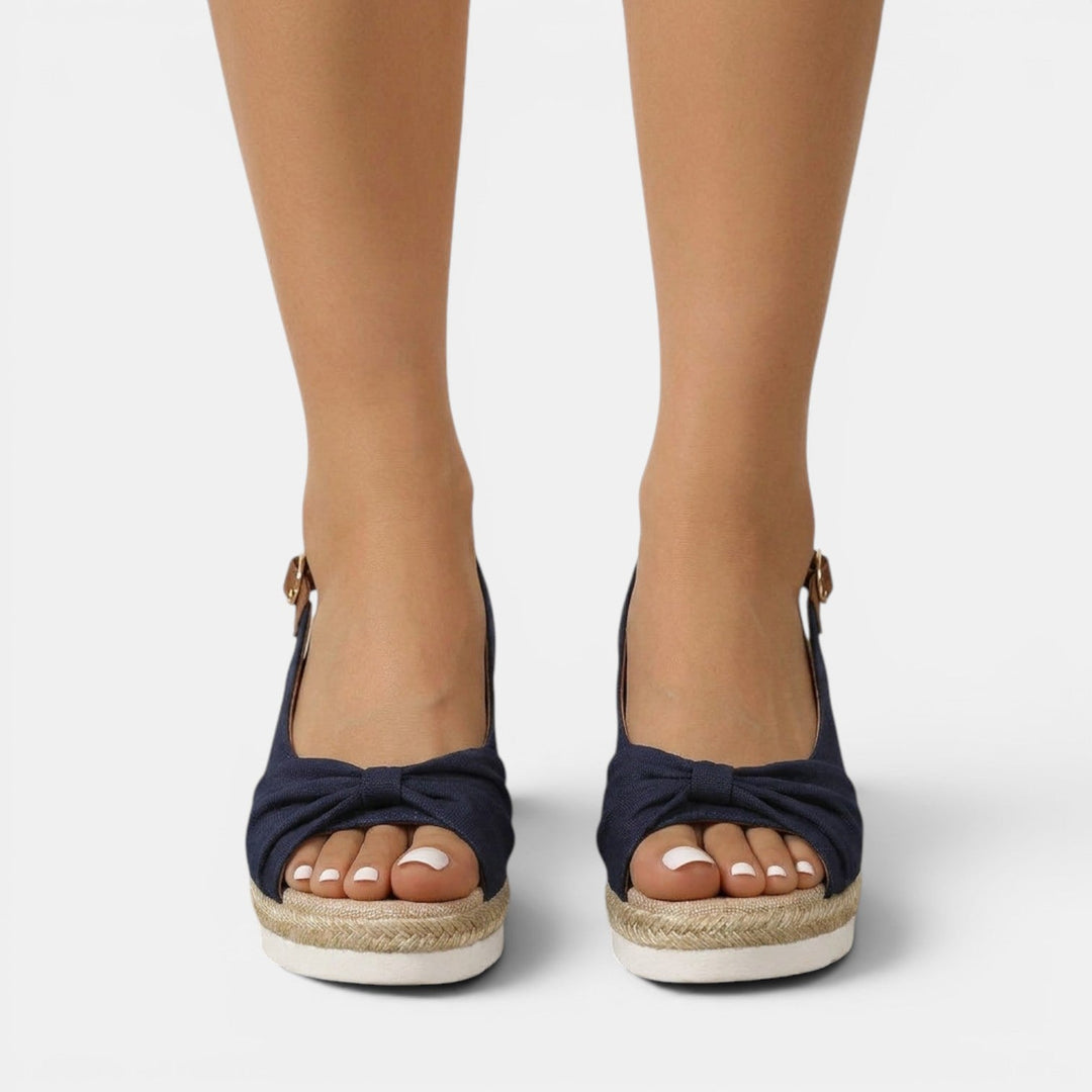 Sandalias Cuña Esparto Ortopédicas Mujer